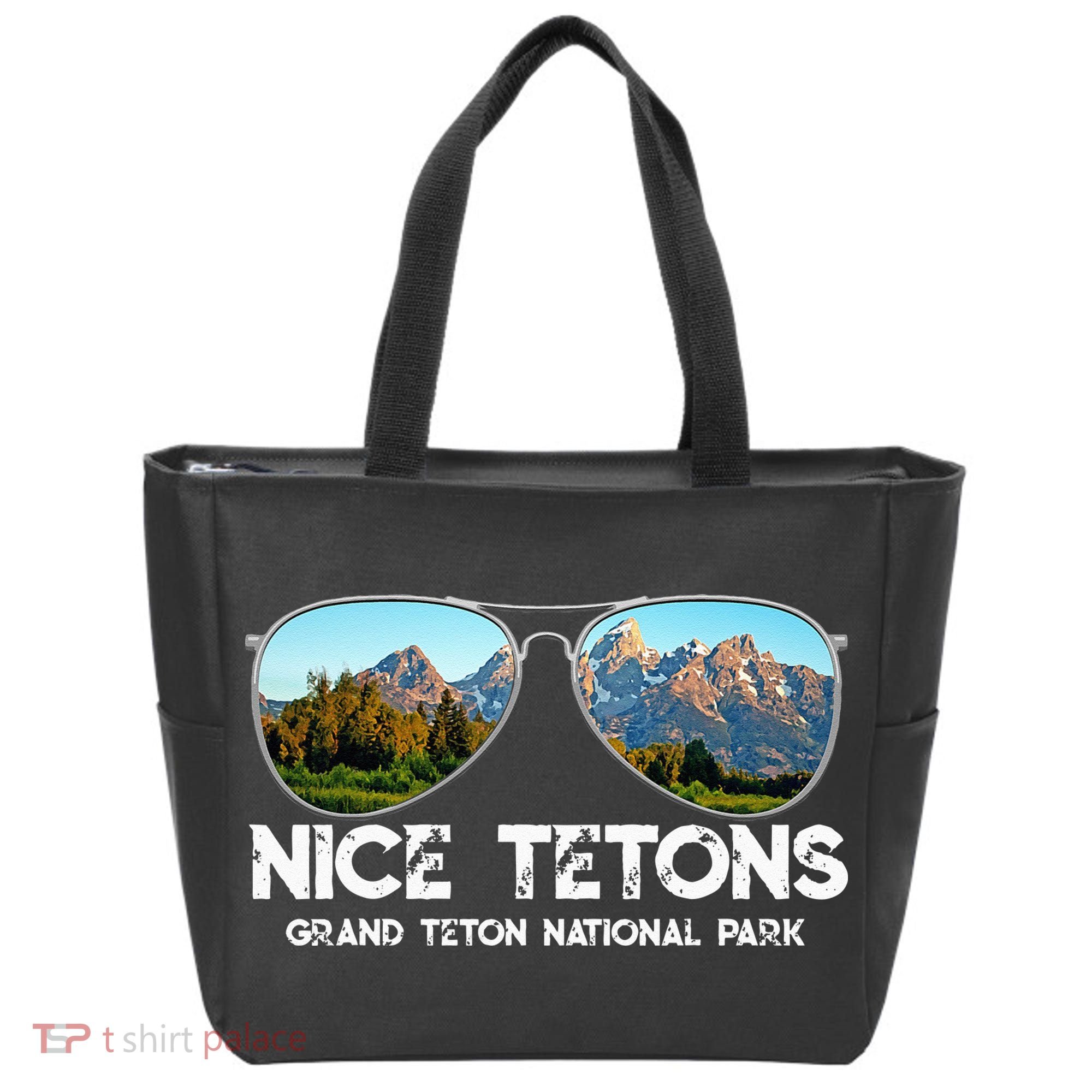 Punny Nice Tetons Teton Mountain Tote Bag