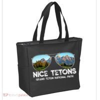 Punny Nice Tetons Teton Mountain Tote Bag thumb 2