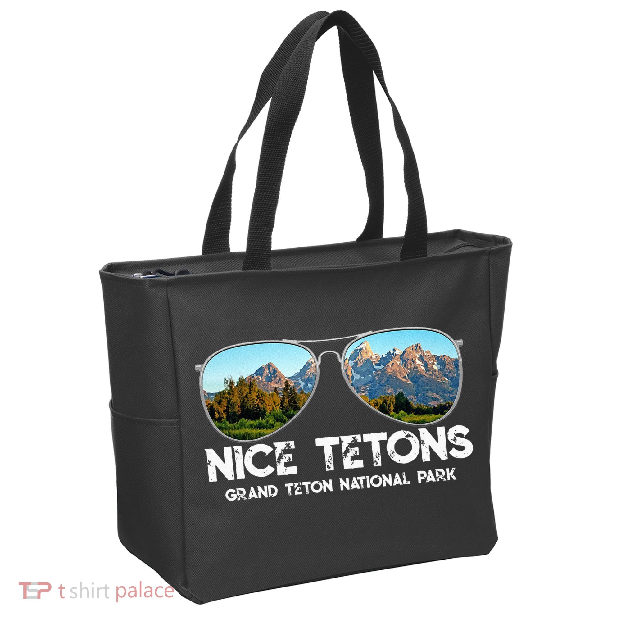Punny Nice Tetons Teton Mountain Tote Bag