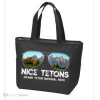 Punny Nice Tetons Teton Mountain Tote Bag thumb 3