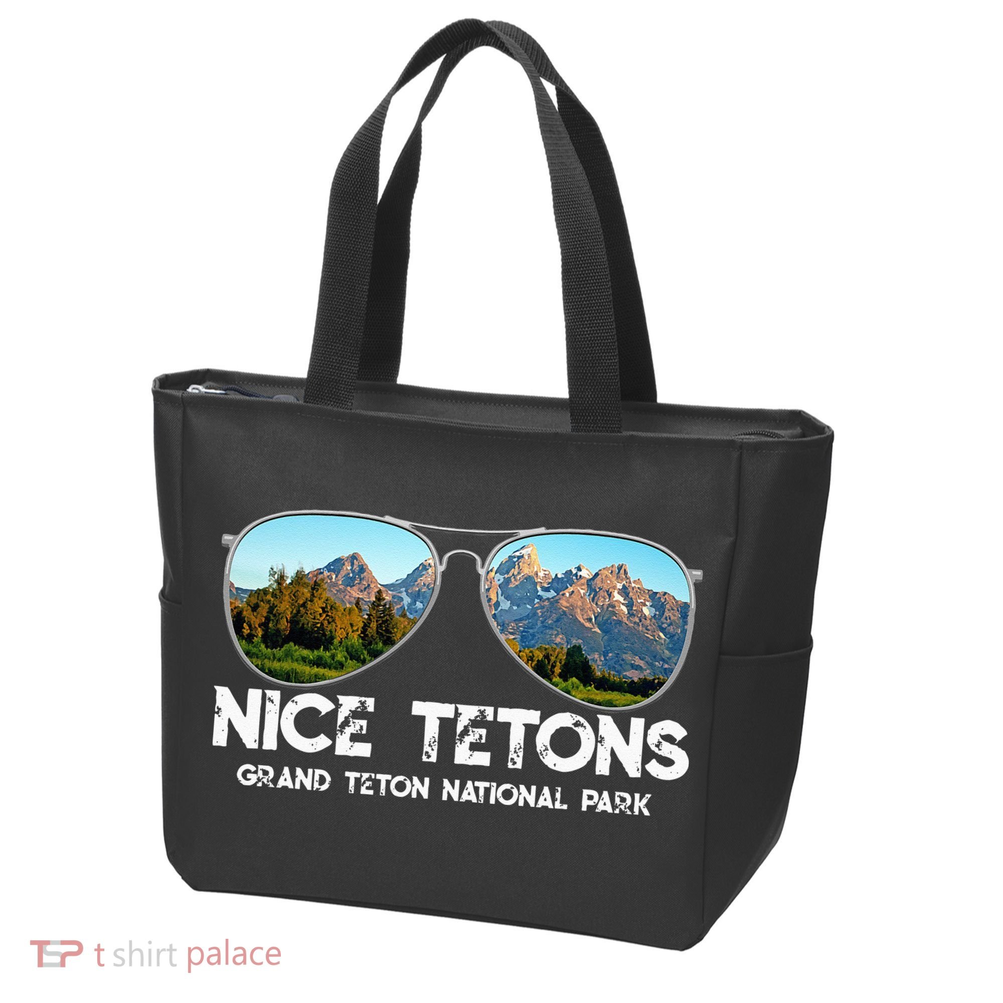 Punny Nice Tetons Teton Mountain Tote Bag