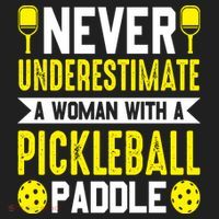 Pickleball Never Underestimate A Woman With A Pickleball Paddle Beanie thumb 2