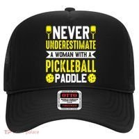 Pickleball Never Underestimate A Woman With A Pickleball Paddle Hat thumb 0