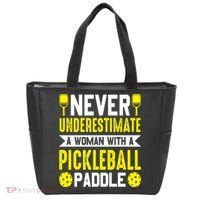 Pickleball Never Underestimate A Woman With A Pickleball Paddle Tote Bag thumb 0