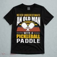 Pickleball Never Underestimate An Old Man With A Pickleball Paddle T-Shirt thumb 5