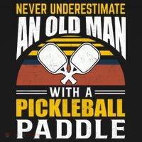 Pickleball Never Underestimate An Old Man With A Pickleball Paddle Mousepad thumb 1