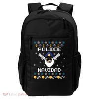 Police Navidad Ugly Christmas Funny Policeman Xmas Backpack thumb 0