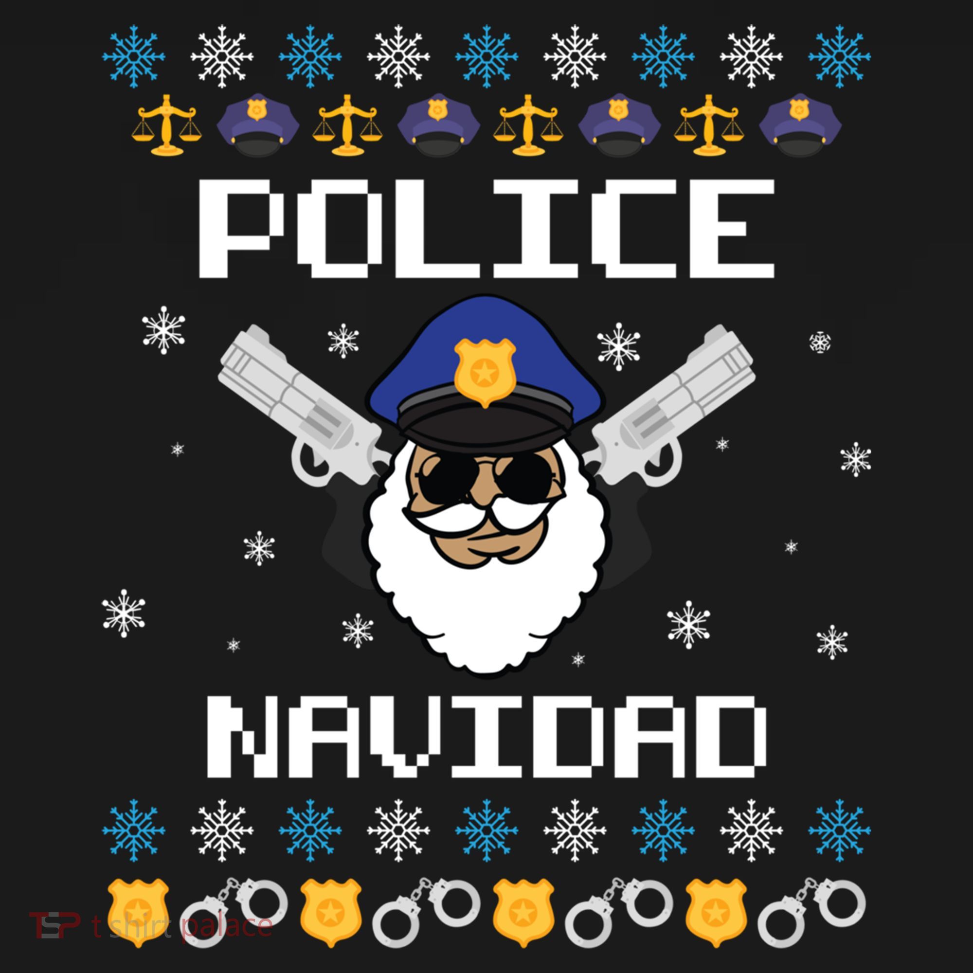 Police Navidad Ugly Christmas Funny Policeman Xmas Women's Hoodie