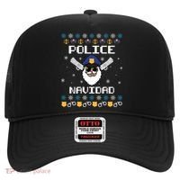 Police Navidad Ugly Christmas Funny Policeman Xmas Hat thumb 0