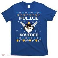 Police Navidad Ugly Christmas Funny Policeman Xmas T-Shirt thumb 0