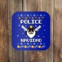 Police Navidad Ugly Christmas Funny Policeman Xmas Coaster thumb 0