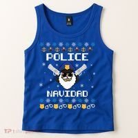 Police Navidad Ugly Christmas Funny Policeman Xmas Tank Top thumb 2