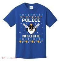 Police Navidad Ugly Christmas Funny Policeman Xmas Kids T-Shirt thumb 0