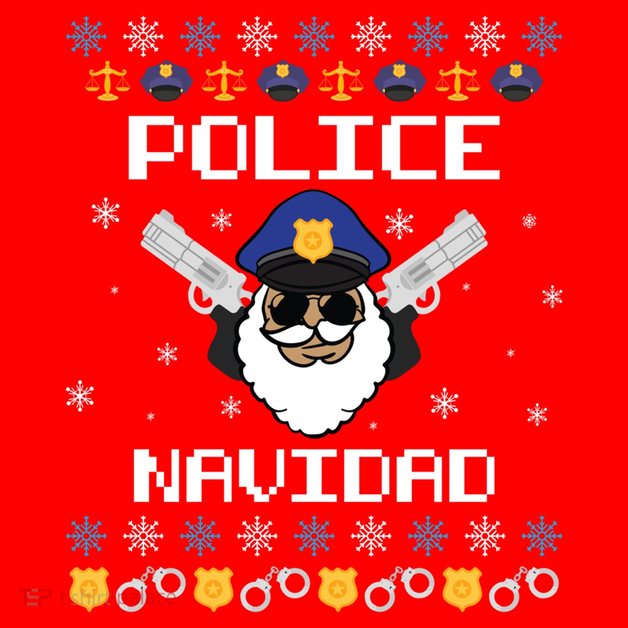 Police Navidad Ugly Christmas Funny Policeman Xmas Santa Hat