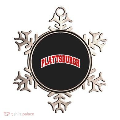 Plattsburgh New York Varsity Style Vintage Ornament