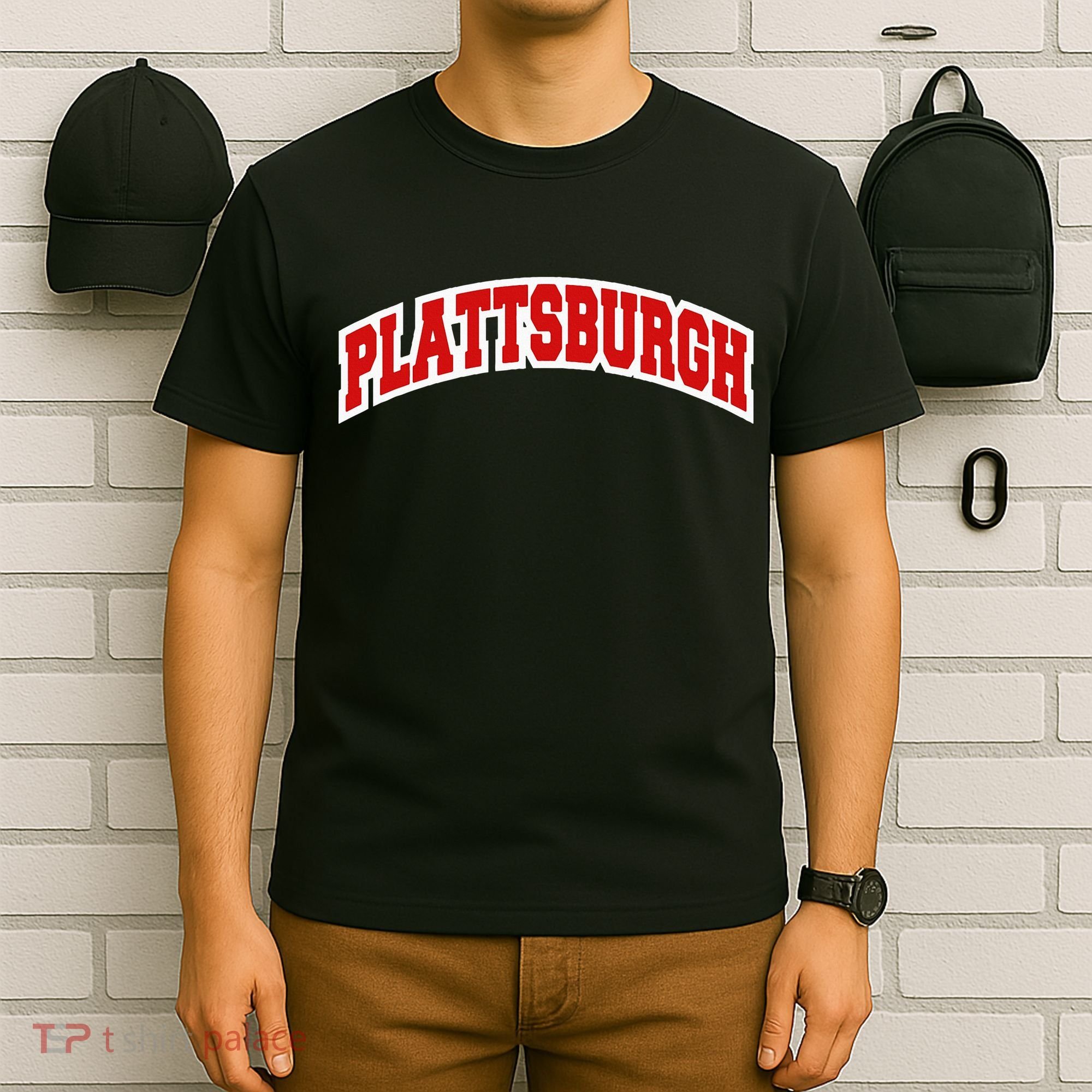 Plattsburgh New York Varsity Style Vintage T-Shirt