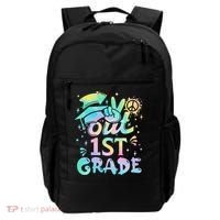 Peace Out 1st Grade Tie Dye Graduation Last Day Of School Backpack thumb 0