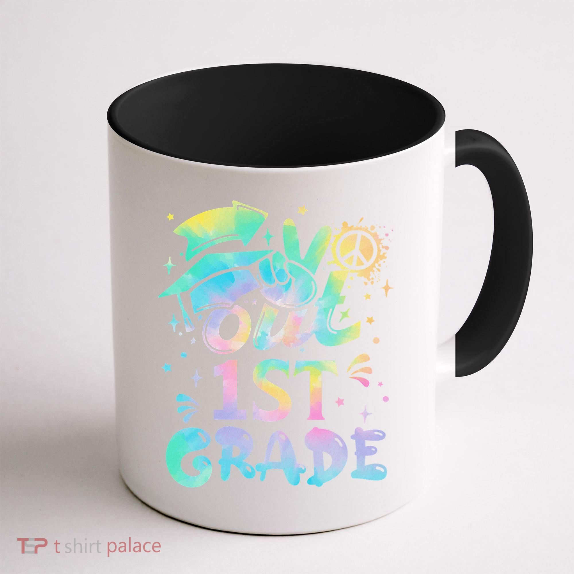 Peace Out 1st Grade Tie Dye Graduation Last Day Of School Coffee Mug