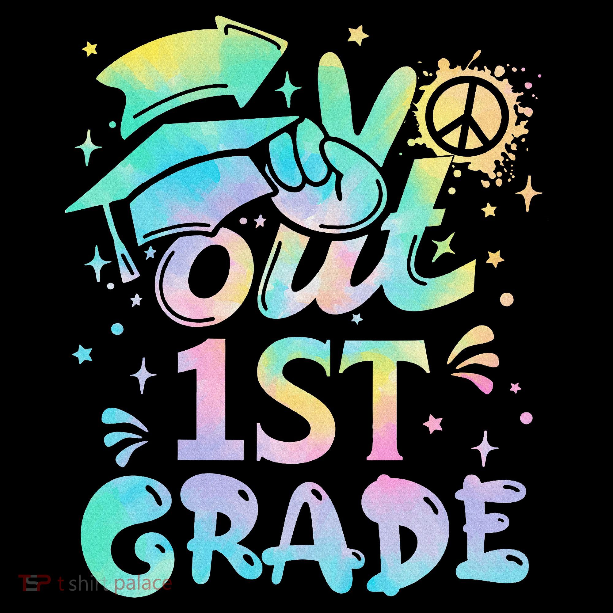 Peace Out 1st Grade Tie Dye Graduation Last Day Of School Coffee Mug