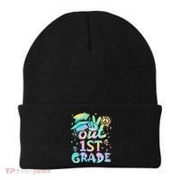 Peace Out 1st Grade Tie Dye Graduation Last Day Of School Beanie thumb 0