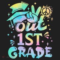Peace Out 1st Grade Tie Dye Graduation Last Day Of School Beanie thumb 2