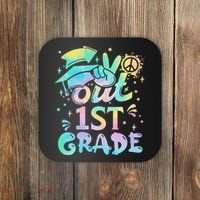 Peace Out 1st Grade Tie Dye Graduation Last Day Of School Coaster thumb 0