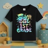 Peace Out 1st Grade Tie Dye Graduation Last Day Of School Toddler T-Shirt thumb 3