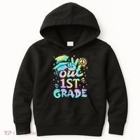 Peace Out 1st Grade Tie Dye Graduation Last Day Of School Kids Hoodie thumb 0
