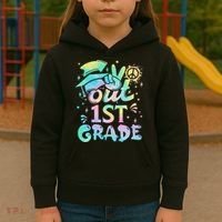 Peace Out 1st Grade Tie Dye Graduation Last Day Of School Kids Hoodie thumb 3