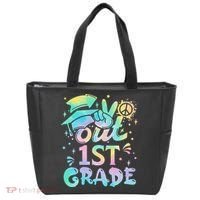 Peace Out 1st Grade Tie Dye Graduation Last Day Of School Tote Bag thumb 0