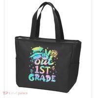 Peace Out 1st Grade Tie Dye Graduation Last Day Of School Tote Bag thumb 3