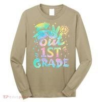 Peace Out 1st Grade Tie Dye Graduation Last Day Of School Long Sleeve Shirt thumb 0