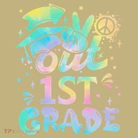 Peace Out 1st Grade Tie Dye Graduation Last Day Of School Long Sleeve Shirt thumb 2