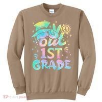 Peace Out 1st Grade Tie Dye Graduation Last Day Of School Sweatshirt thumb 0