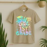 Peace Out 1st Grade Tie Dye Graduation Last Day Of School T-Shirt thumb 2