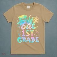 Peace Out 1st Grade Tie Dye Graduation Last Day Of School T-Shirt thumb 5