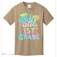 Peace Out 1st Grade Tie Dye Graduation Last Day Of School Kids T-Shirt thumb 0
