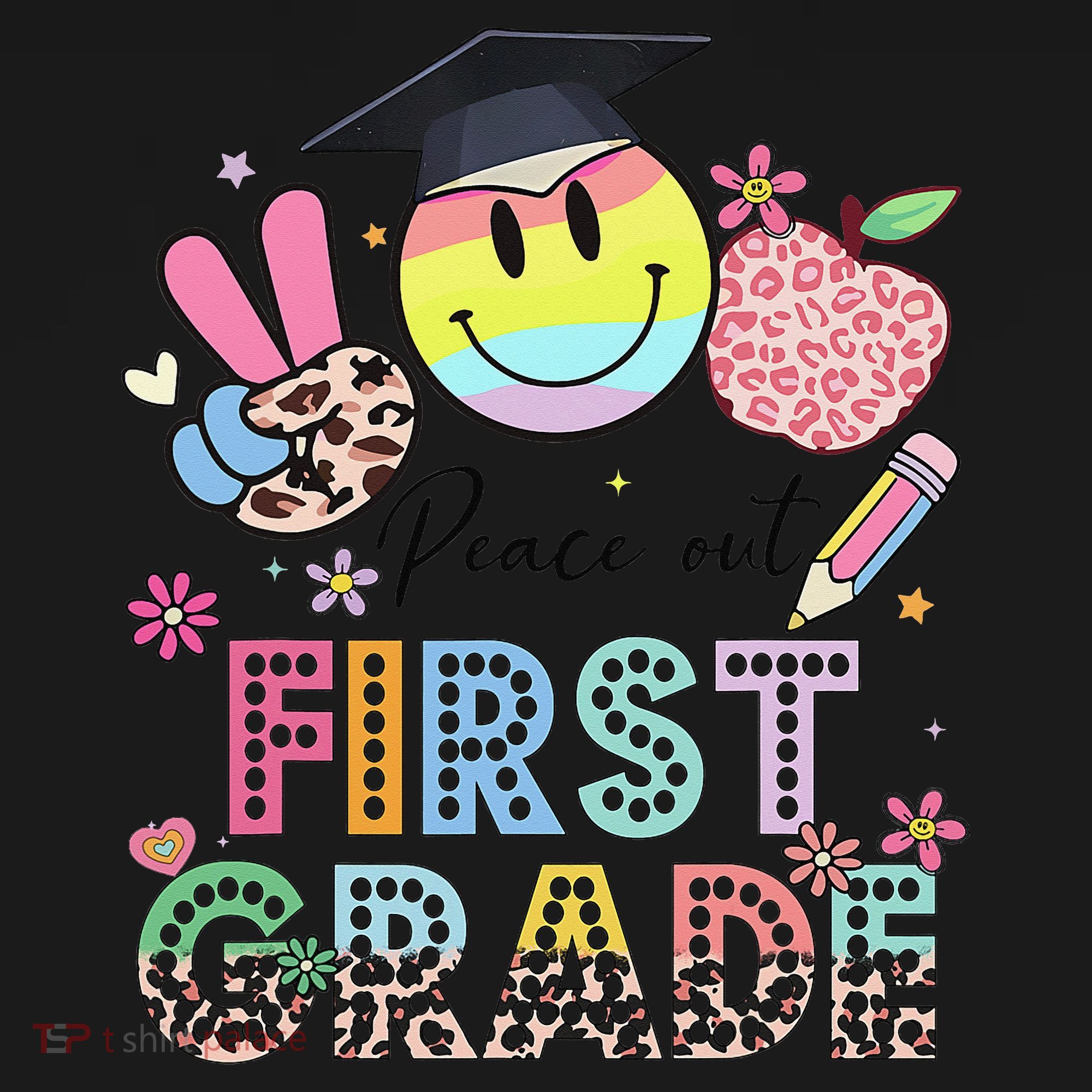 Peace Out 1st First Grade Graduation Last Day Of School Apron