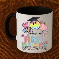 Peace Out 1st First Grade Graduation Last Day Of School Coffee Mug thumb 2