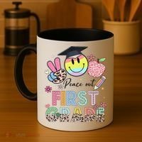 Peace Out 1st First Grade Graduation Last Day Of School Coffee Mug thumb 4
