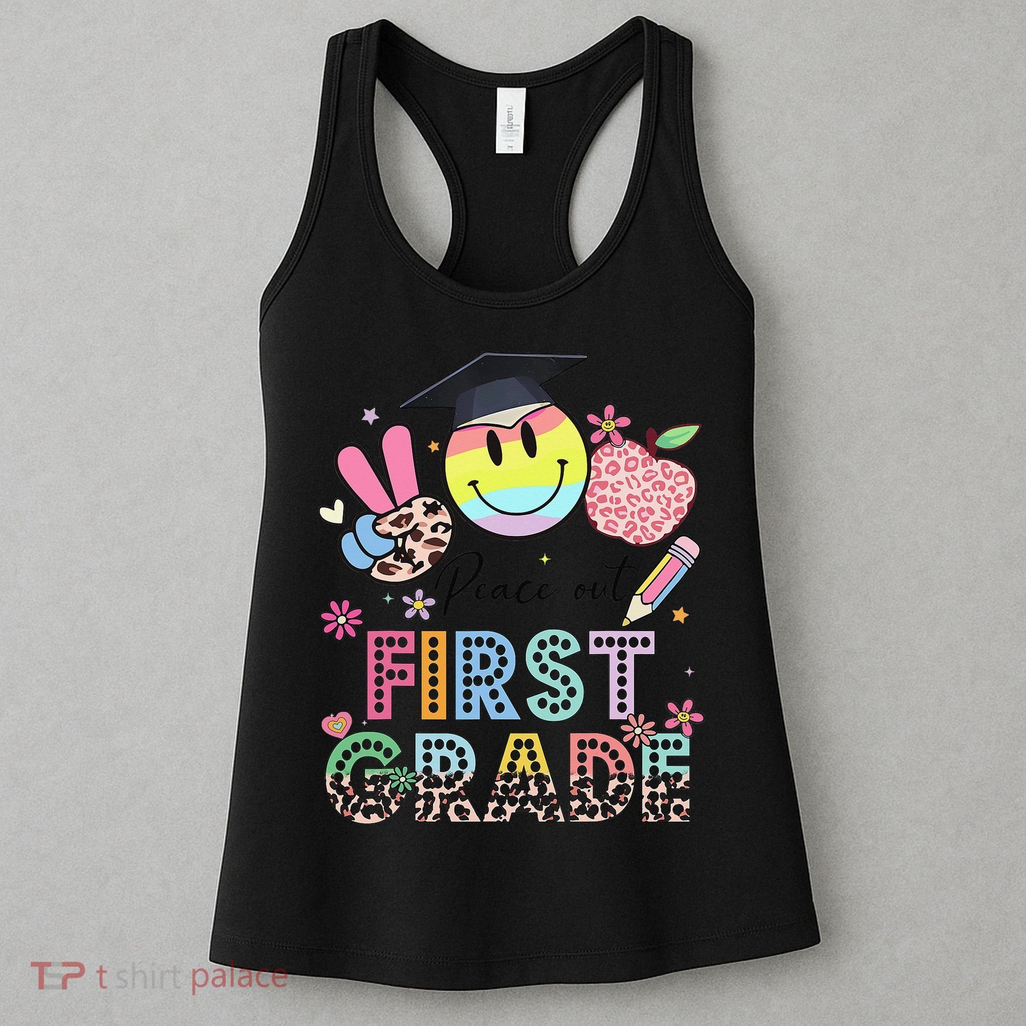 Peace Out 1st First Grade Graduation Last Day Of School Women's Tank Top