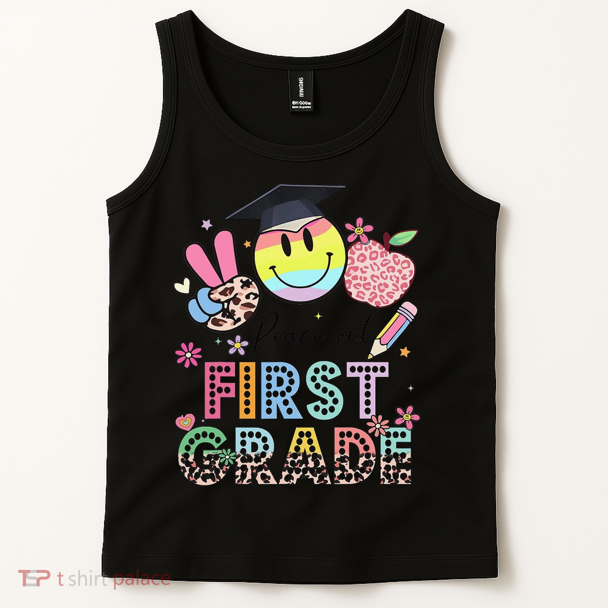 Peace Out 1st First Grade Graduation Last Day Of School Tank Top