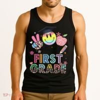 Peace Out 1st First Grade Graduation Last Day Of School Tank Top thumb 3