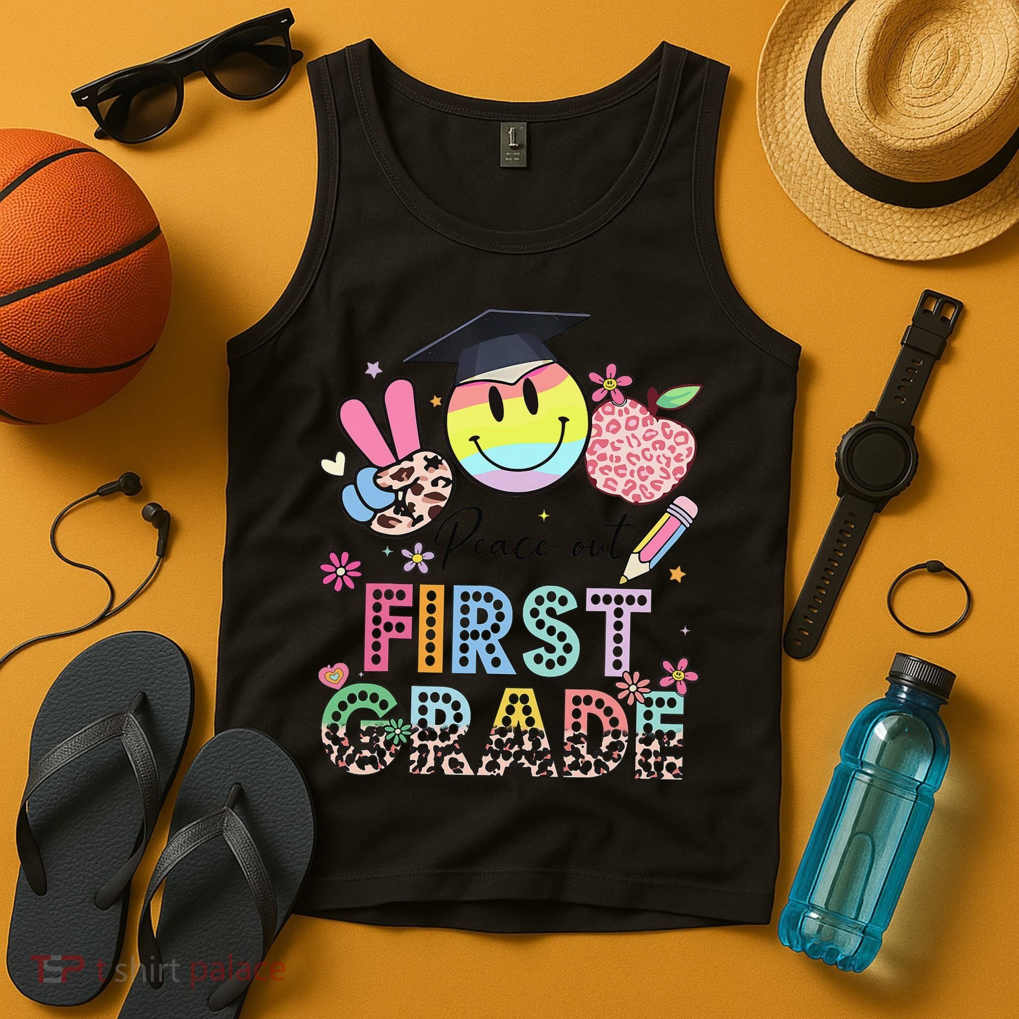 Peace Out 1st First Grade Graduation Last Day Of School Tank Top