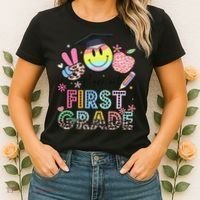 Peace Out 1st First Grade Graduation Last Day Of School Women's T-Shirt thumb 2