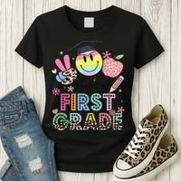 Peace Out 1st First Grade Graduation Last Day Of School Women's T-Shirt thumb 3