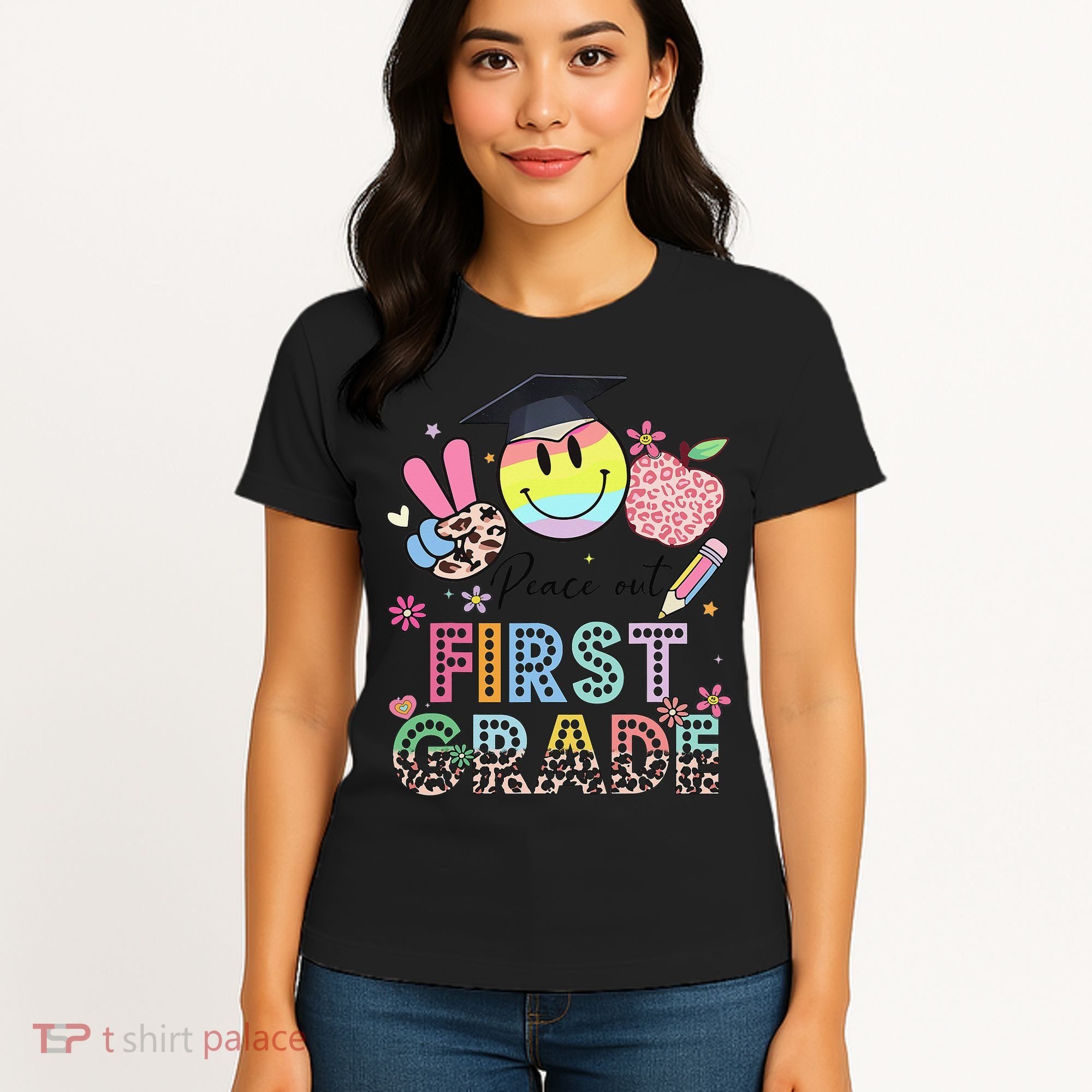 Peace Out 1st First Grade Graduation Last Day Of School Women's T-Shirt