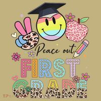 Peace Out 1st First Grade Graduation Last Day Of School Hoodie thumb 2