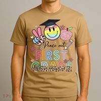 Peace Out 1st First Grade Graduation Last Day Of School T-Shirt thumb 3