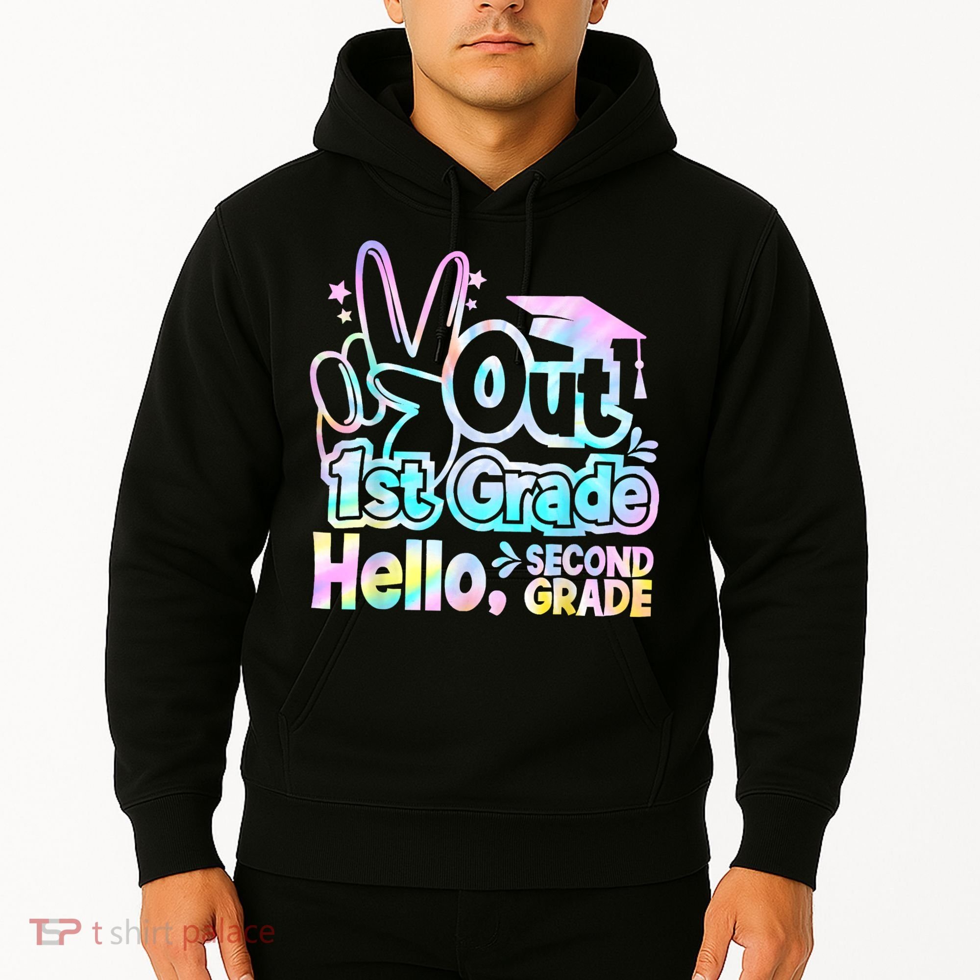Peace Out 1st Grade Hello Second Grade First Grade Graduate Hoodie
